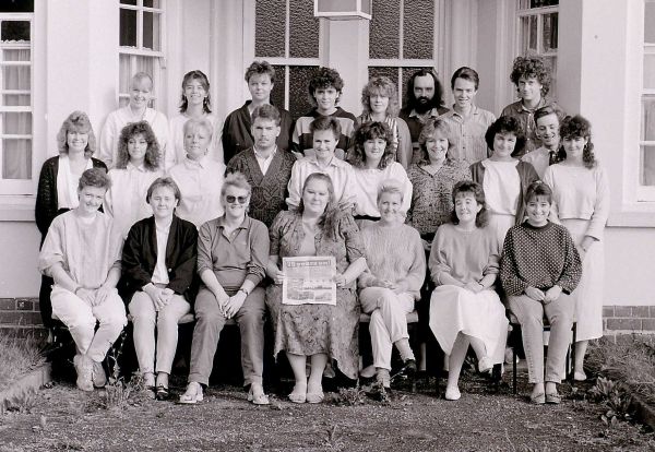 Nurses outside Hailey Nursing Home